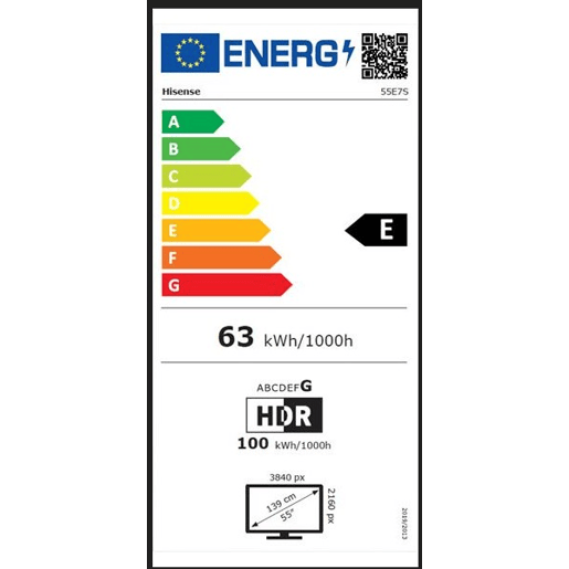 TV 55 polegadas HISENSE 55E7S Smart TV 4K UHD