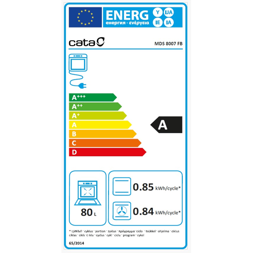 Forno elétrico CATA MDS 8007 FB multifunções 80 litros