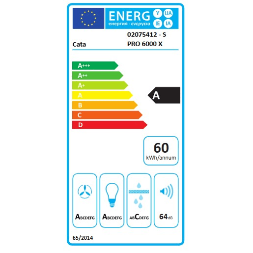 Exaustor decorativo CATA S PRO 6000 X Exaustor decorativo CATA S PRO 6000 X