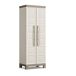 Armario escobero de resina EXCELLENCE 65x182x45cm beige y gris Armario escobero de resina EXCELLENCE 65x182x45cm beige y gris Beige