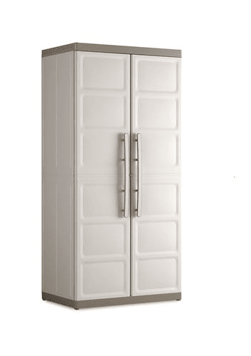 Roupeiro alto XL EXCELLENCE resina 89x182x54cm bege e cinza Roupeiro alto XL EXCELLENCE resina 89x182x54cm bege e cinza