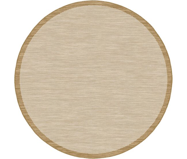 Alfombra interior y exterior redonda brussels 140cm color natural