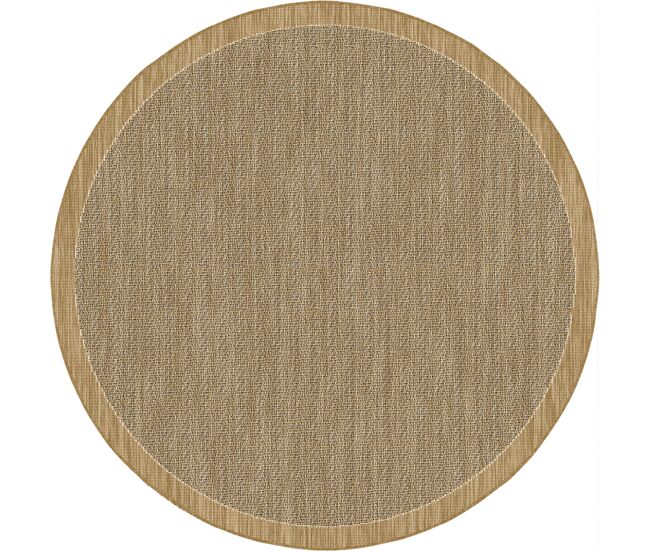 Alfombra interior y exterior redonda brussels 200cm color arena