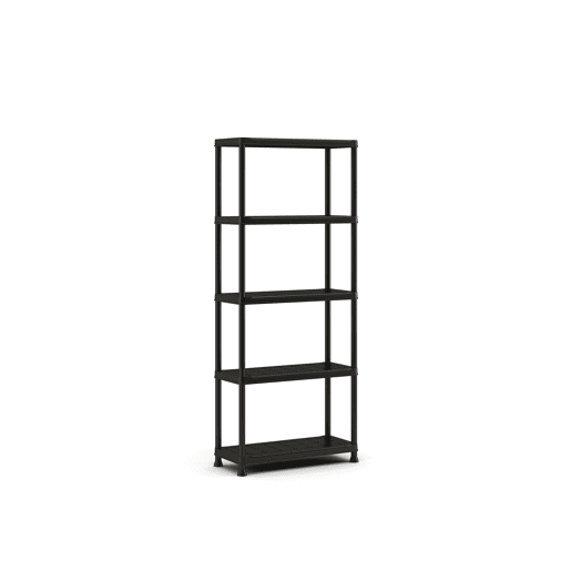 Estante PLUS 75cm com 5 prateleiras preto