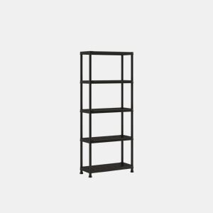 Estante PLUS 75cm com 5 prateleiras preto