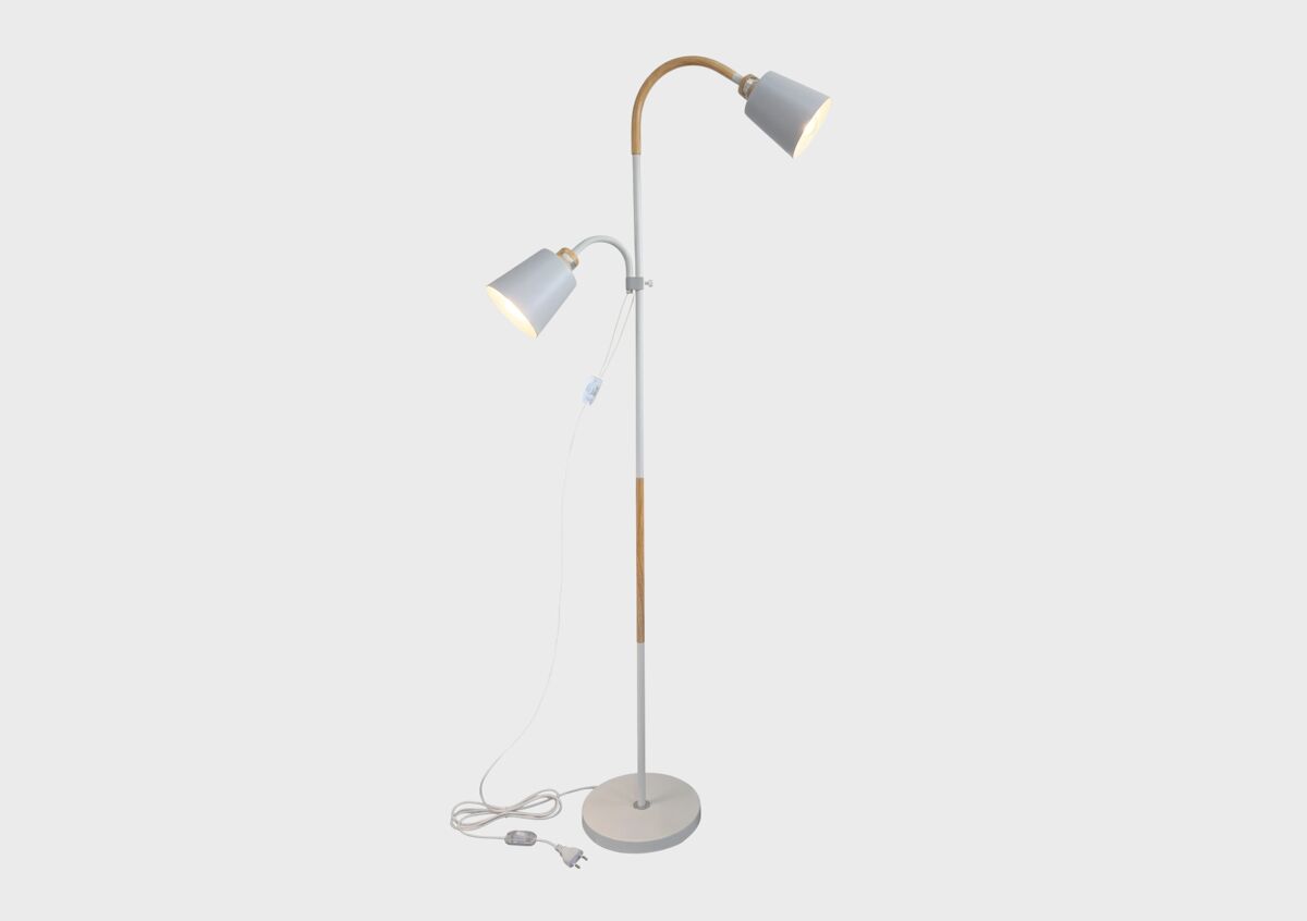 Lámpara de pie ITTHON 2 luces E27 30w 178x50x22cm