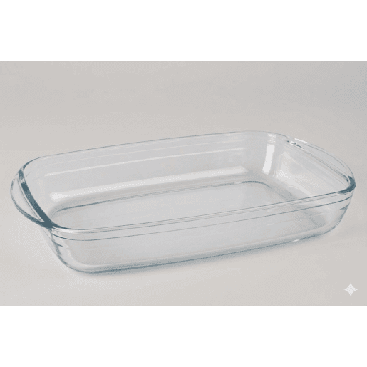 Travessa QUTTIN retangular em vidro 35,5x22cm