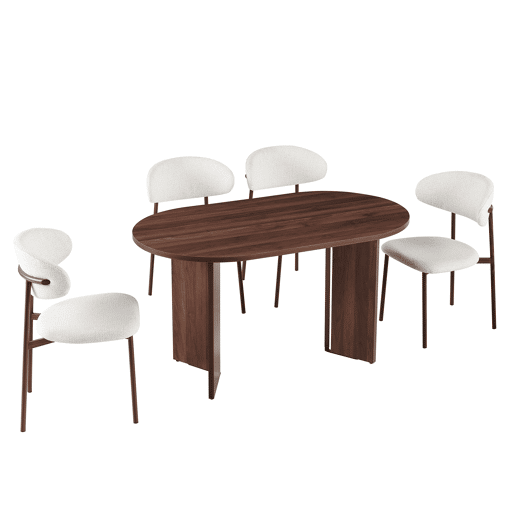 Conjunto de jantar SOGNO mesa e 4 cadeiras Conjunto de jantar SOGNO mesa e 4 cadeiras