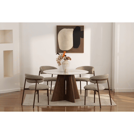 Mesa de jantar NUVOA fixa redonda Mesa de jantar NUVOA fixa redonda