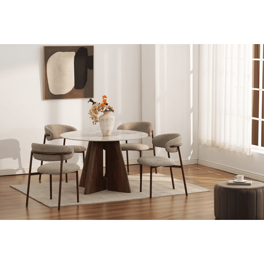 Mesa de jantar NUVOA fixa redonda Mesa de jantar NUVOA fixa redonda