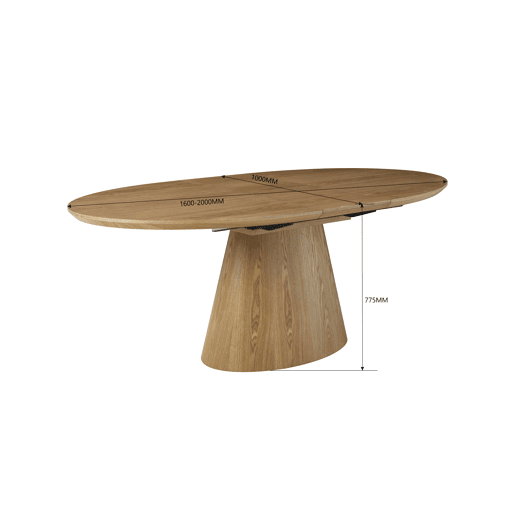 Mesa de jantar AURORA oval e extensÃvel Mesa de jantar AURORA oval e extensÃvel