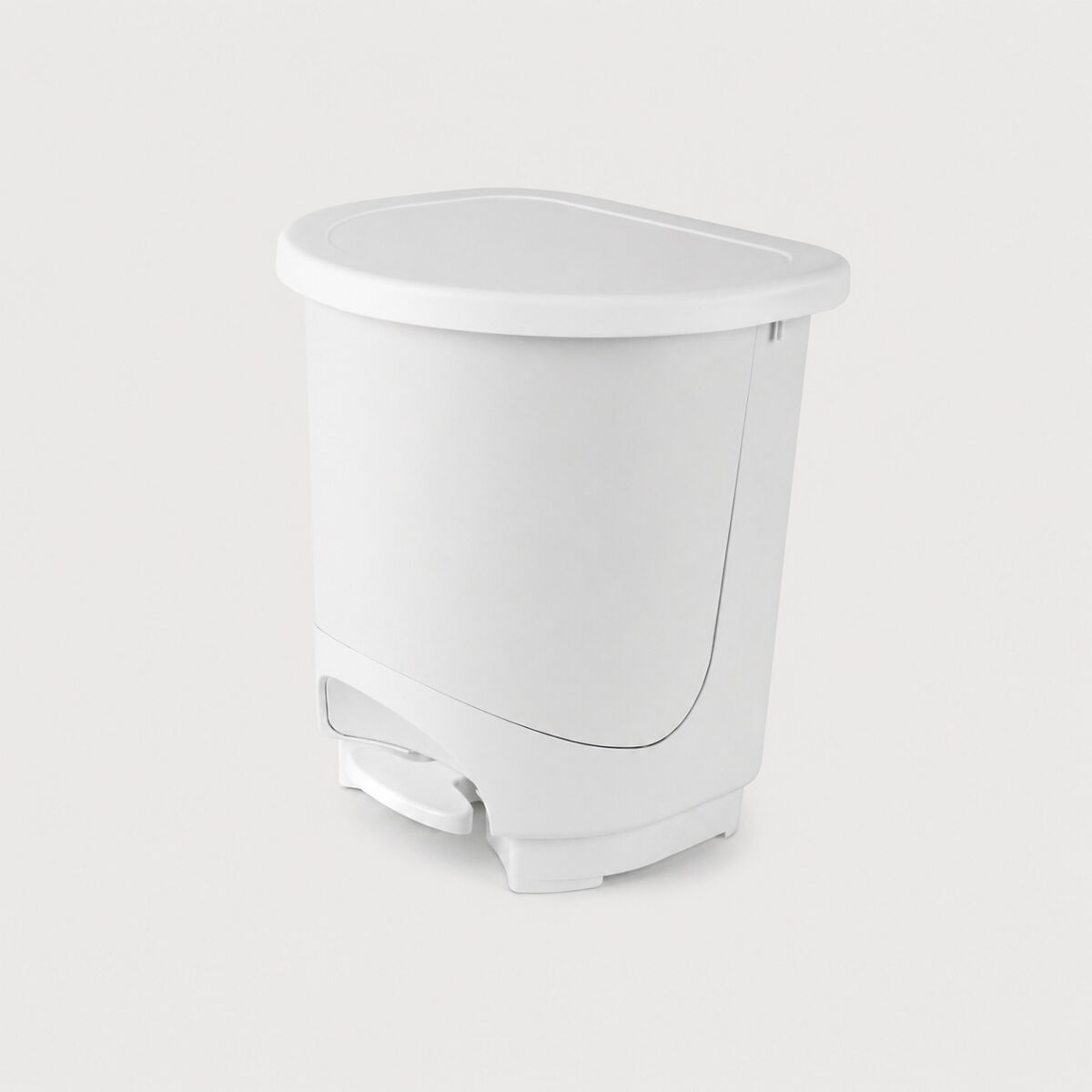 Cubo de basura para el baño 8 litros blanco