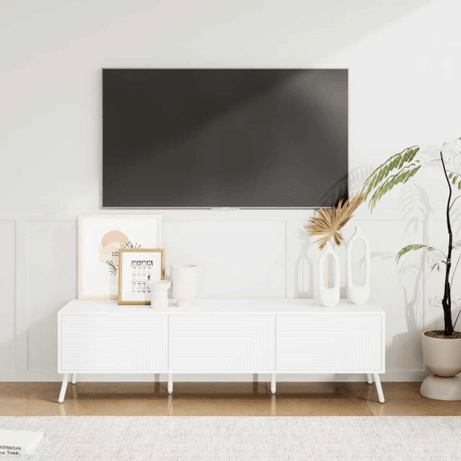 Móvel de TV LUND 160cm 3 portas branco Móvel de TV LUND 160cm 3 portas branco