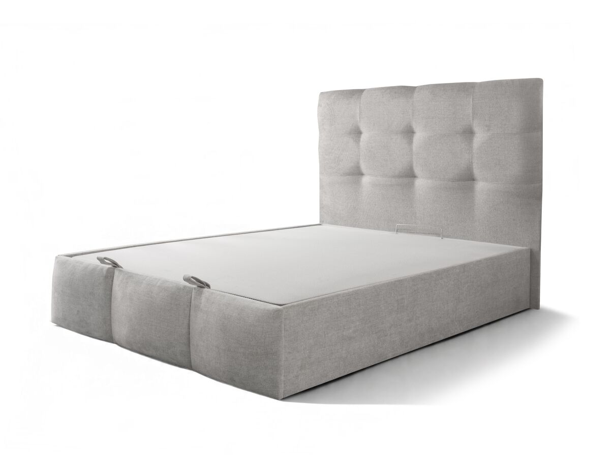 Cama abatible IMPERIAL 150x190cm tejido tela gris