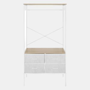 Cabide de roupa FIRST metal e madeira 167x80x40cm