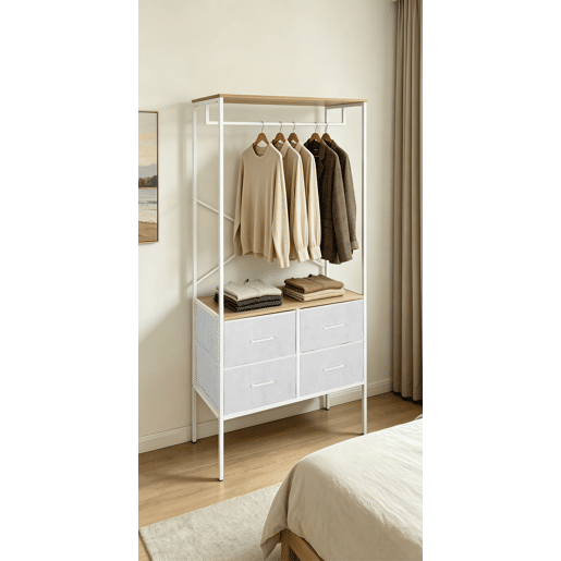 Cabide de roupa FIRST metal e madeira 167x80x40cm Cabide de roupa FIRST metal e madeira 167x80x40cm