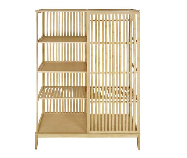 Armario bambú nagoya puerta corredera 184,5x120x47cm