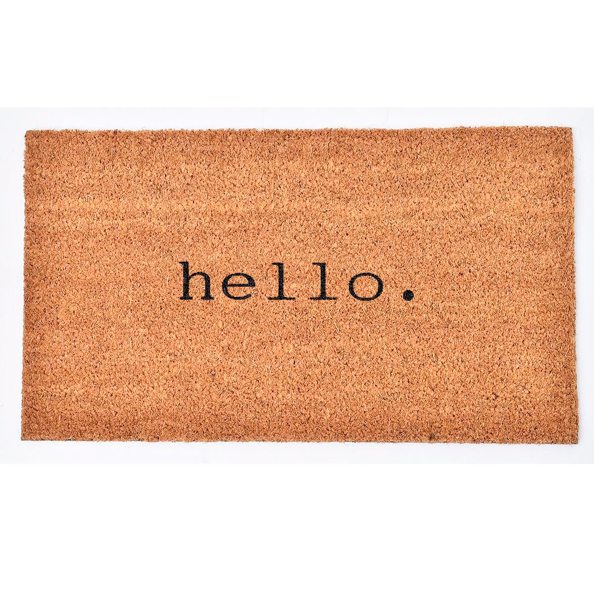 Felpudo coco natural HELLO 40x70cm