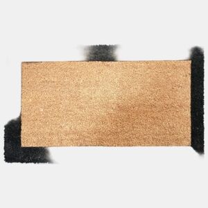 Tapete MARCO, coco natural, 40x70 cm, cor preto