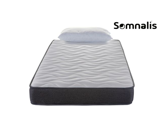 Colchón SOMNALIS VISCOFLOW 90x190, núcleo HR alta resiliencia, firmeza media con almohada de regalo