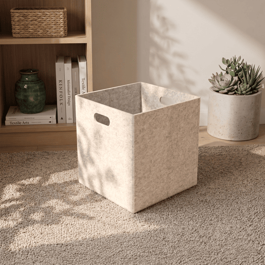 Cesta multiusos FIELTRO 30x30x30cm cores sortidas Cesta multiusos FIELTRO 30x30x30cm cores sortidas
