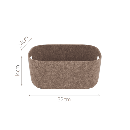 Cesta FIELTRO tamanho S 32x24x14cm cinza Cesta FIELTRO tamanho S 32x24x14cm cinza