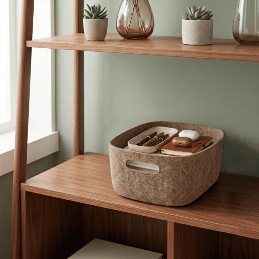 Cesta FIELTRO tamanho M 36,5x12x9,5cm cinza Cesta FIELTRO tamanho M 36,5x12x9,5cm cinza