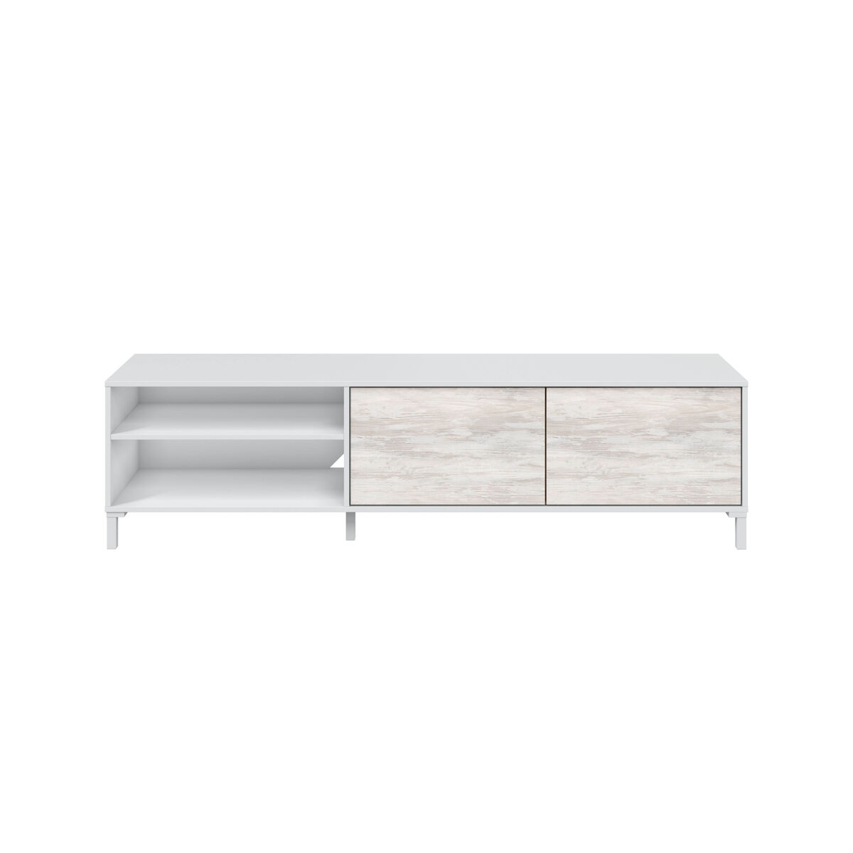 Mueble TV 180 cm beige y blanco VANYA II
