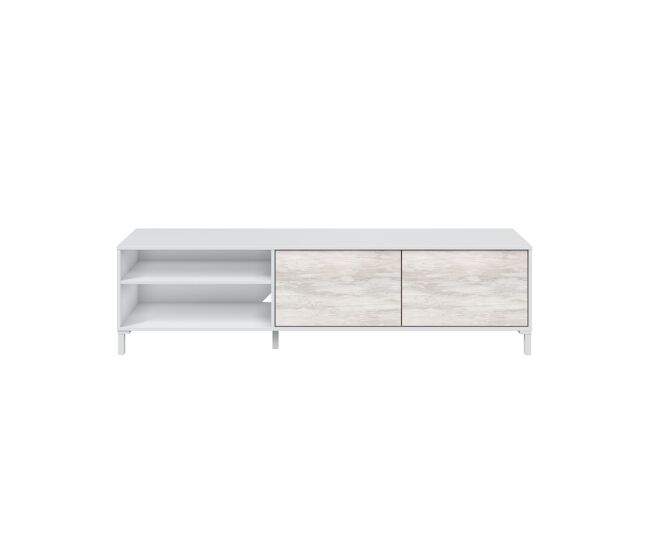 Mueble TV 180 cm beige y blanco VANYA II