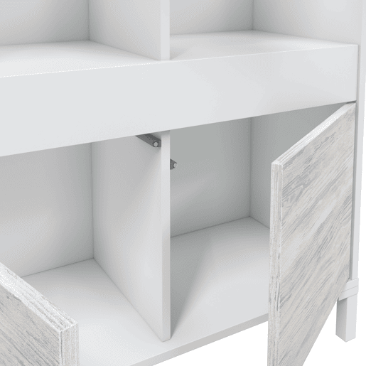 Vitrine 4 portas VANYA II bege e branco