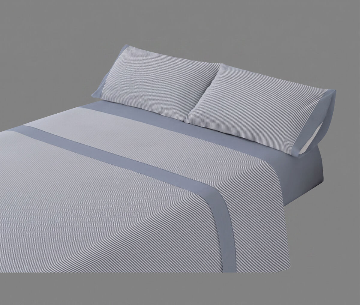 Juego sábanas greco polycotton cama 180 - 200cm azul
