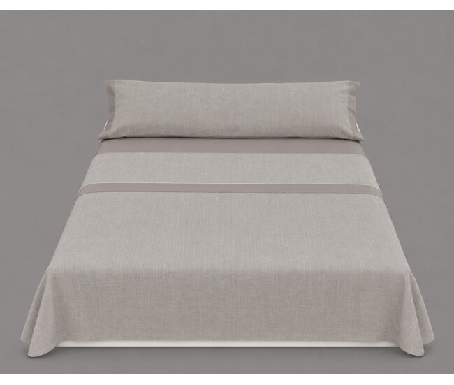 Juego sábanas lavanda polycotton cama 90 - 100cm tierra