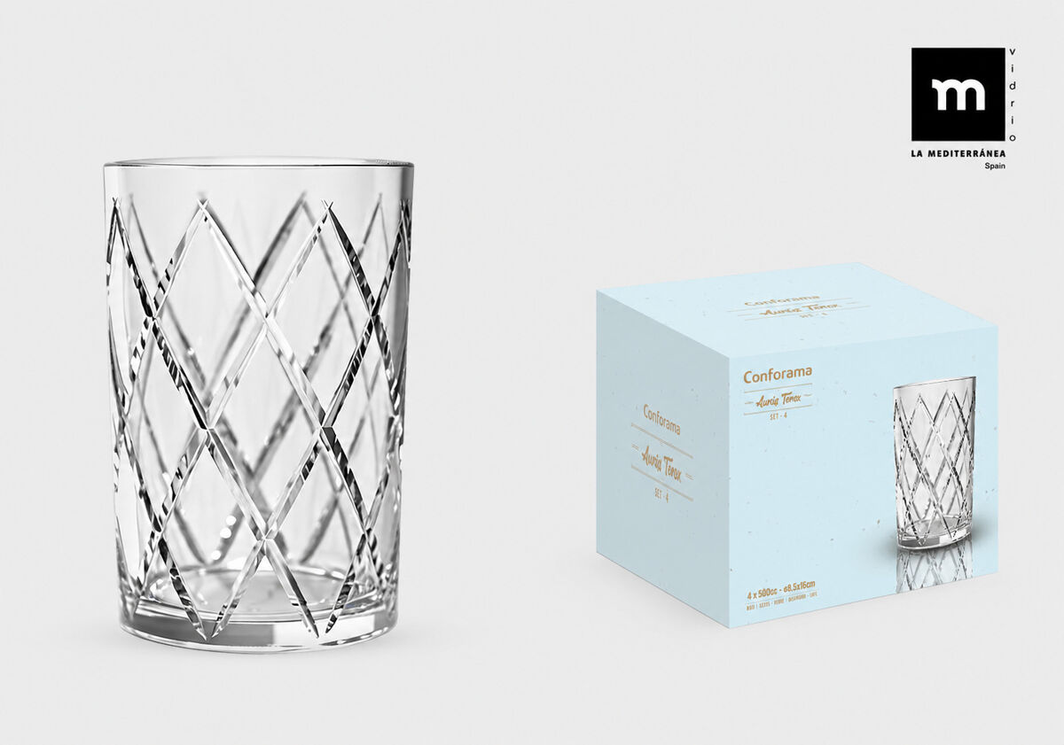 Vaso de whisky auriss TEREX 500cc 