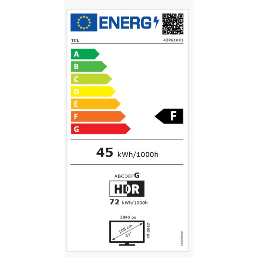 TV 43 polegadas TCL 43P61K Smart TV 4K UHD