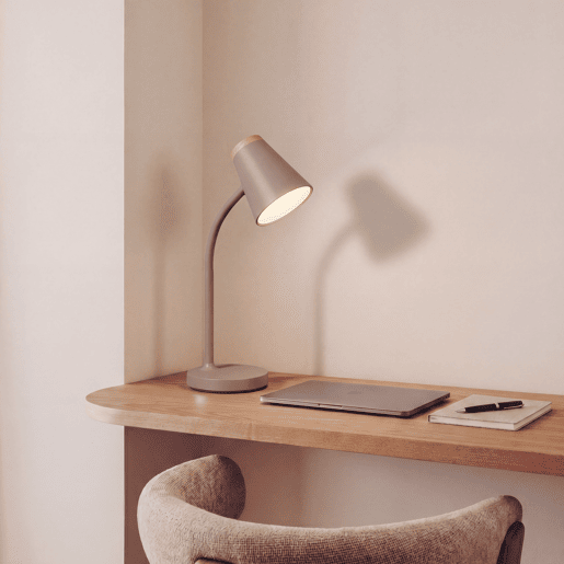 Candeeiro de mesa PONGO LED 4,5W 36x13x13cm bege
