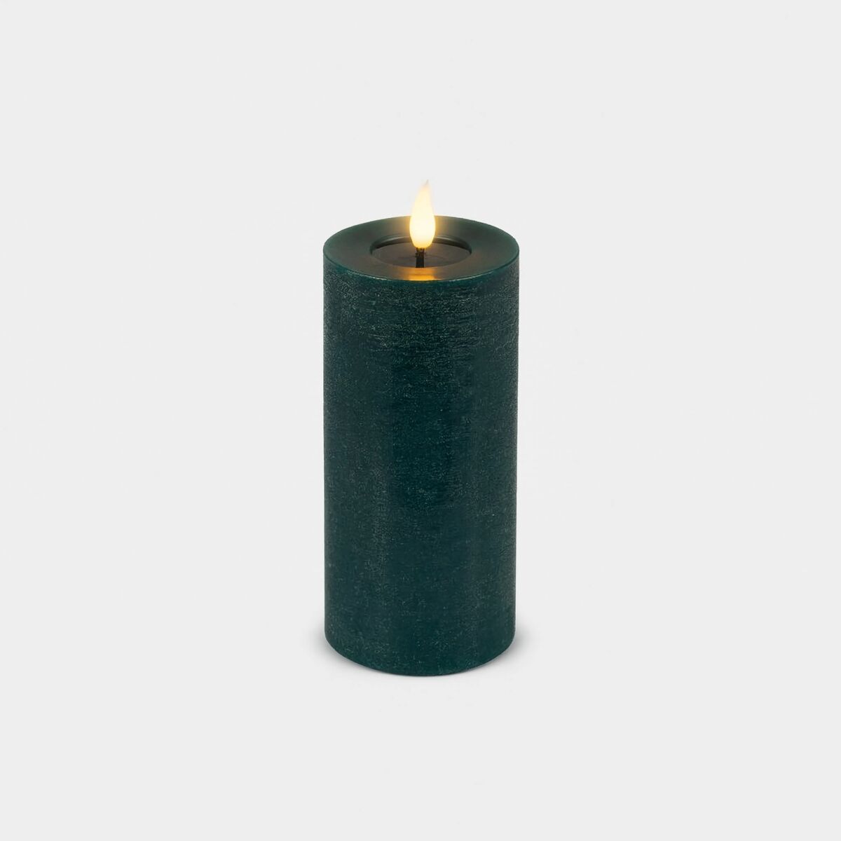 Vela led verde 20cm efecto llama