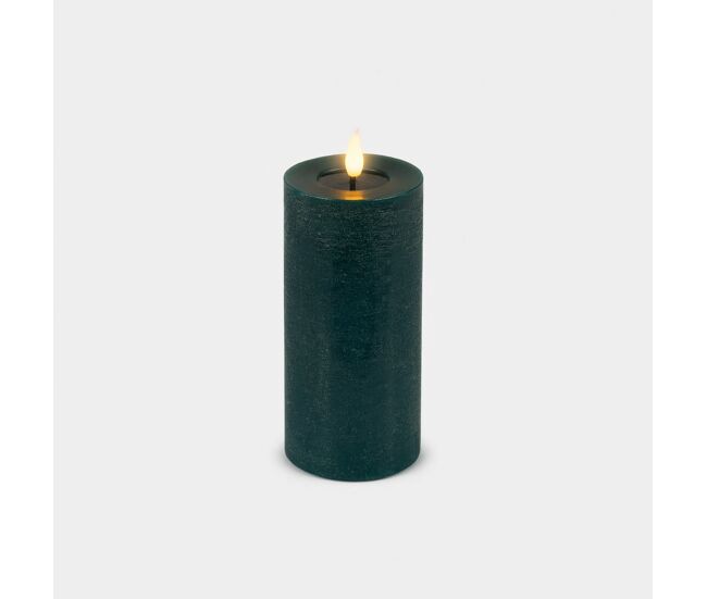 Vela led verde 20cm efecto llama
