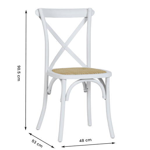 Cadeira de cozinha BISTROT fixa cor branco Cadeira de cozinha BISTROT fixa cor branco