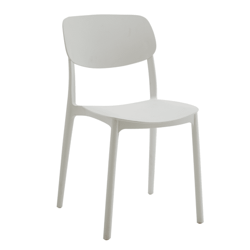 Cadeira de cozinha LAIA fixa PP branco