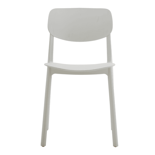 Cadeira de cozinha LAIA fixa PP branco