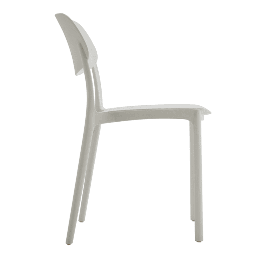 Cadeira de cozinha LAIA fixa PP branco