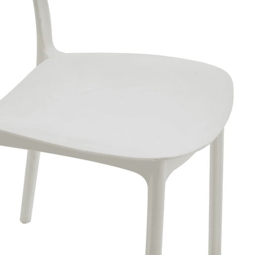 Cadeira de cozinha LAIA fixa PP branco