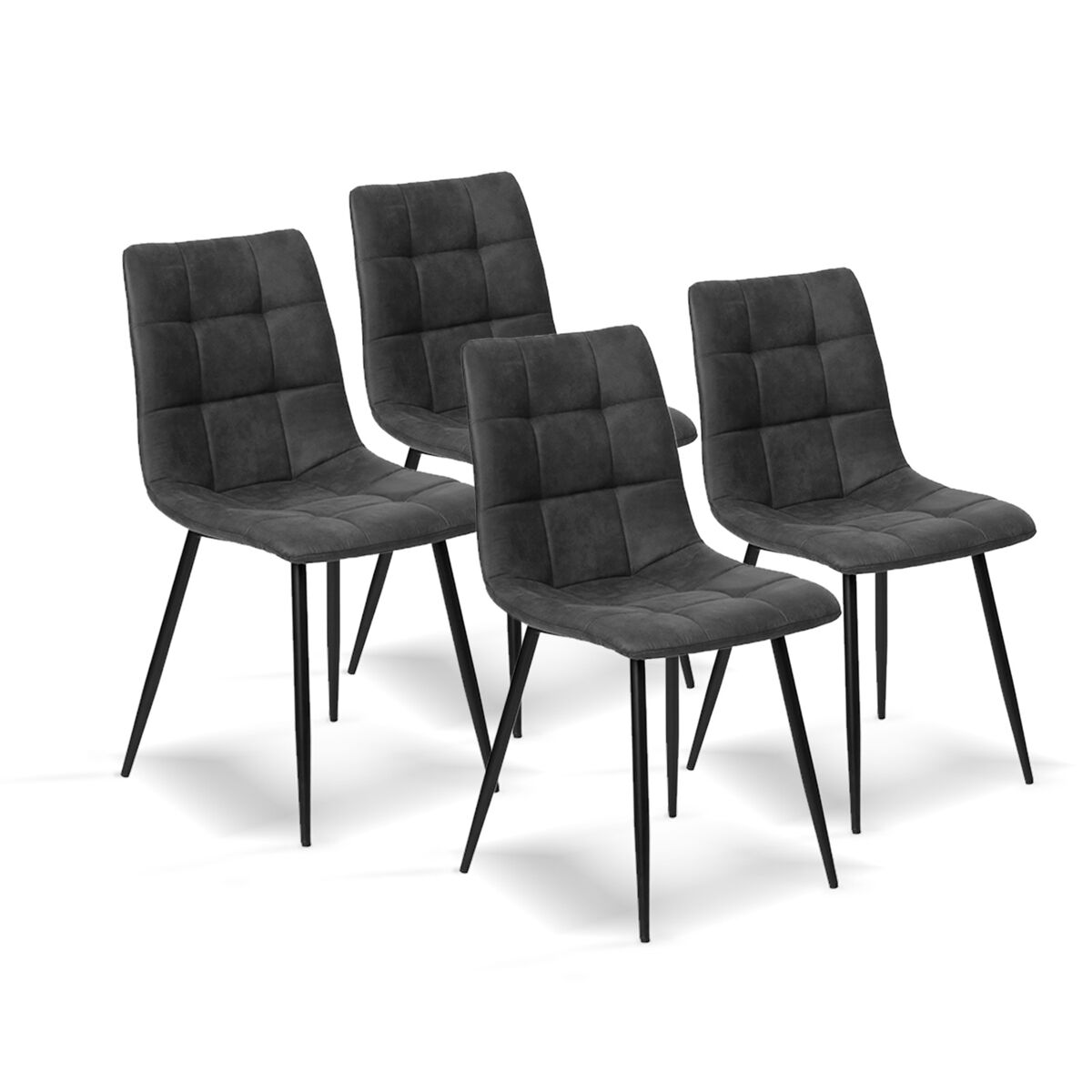 Pack de 4 sillas de comedor estilo industrial modelo Ivy