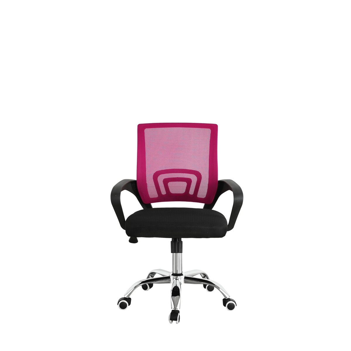 Silla de estudio infantil - juvenil modelo martina rosa y negro