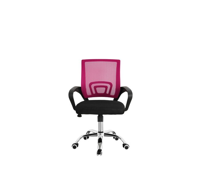 Silla de estudio infantil - juvenil modelo martina rosa y negro