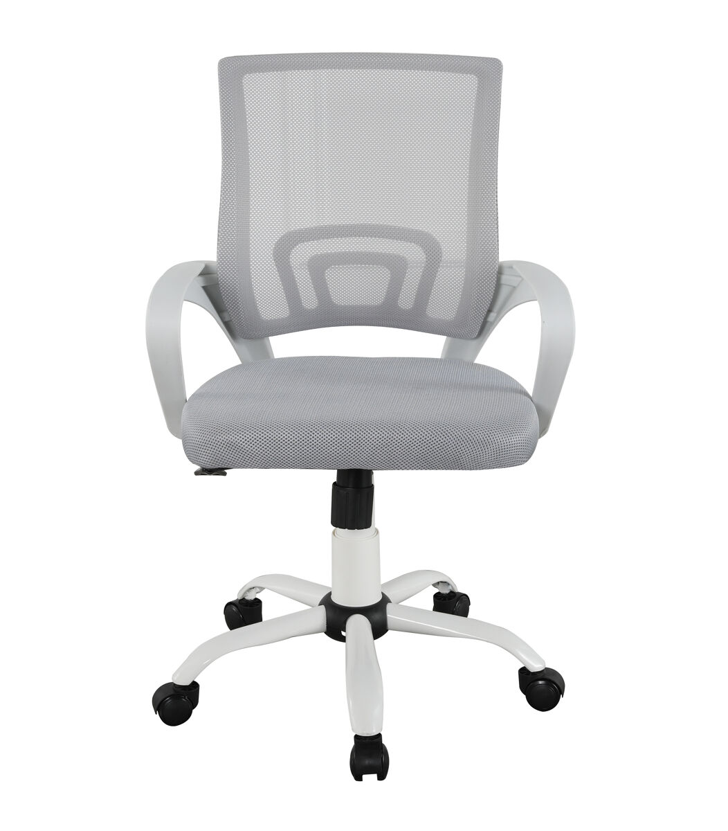 Silla de estudio infantil - juvenil modelo martina blanco y gris