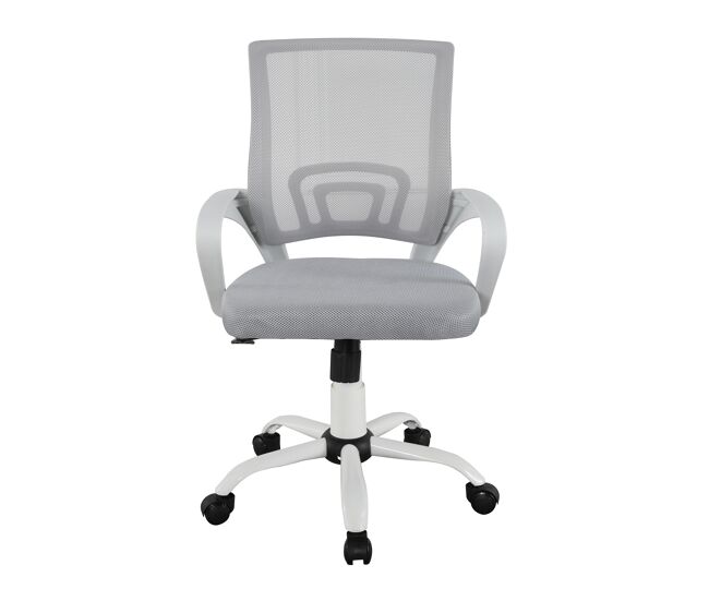 Silla de estudio infantil - juvenil modelo martina blanco y gris