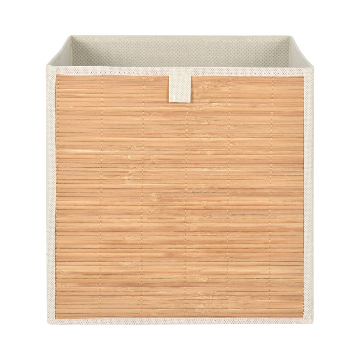 Cesto ordenación BAMBÚ 31x31x31cm color beige