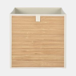 Cesta de arrumação BAMBÚ 31x31x31cm bege