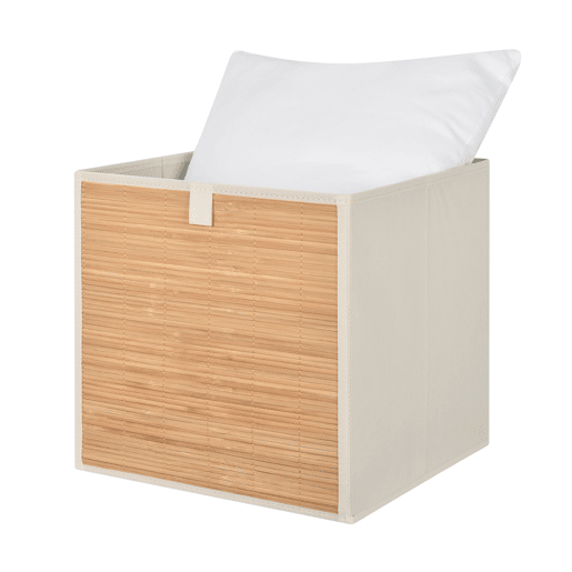 Cesta de arrumação BAMBÚ 31x31x31cm bege Cesta de arrumação BAMBÚ 31x31x31cm bege